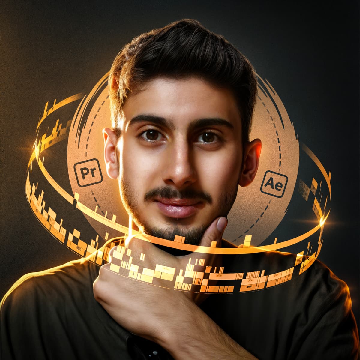 Image of the videographer, focusing on creative work